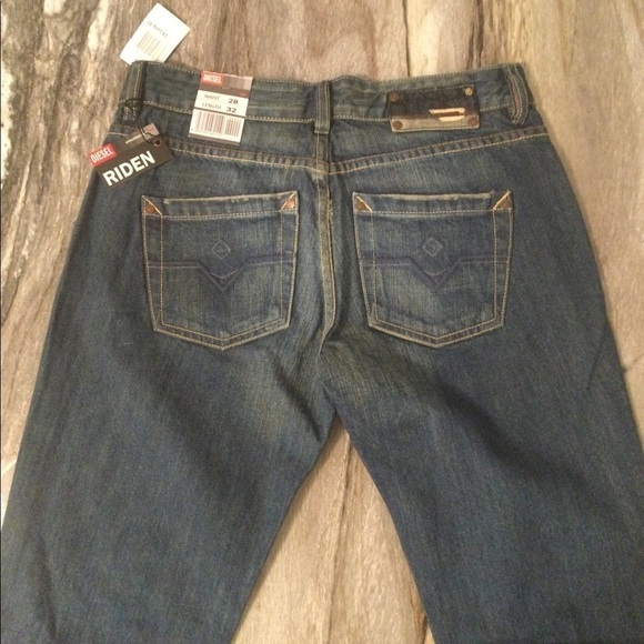DIESEL Riden Jeans 28/32 Blue Denim Mid-Rise 0010CP - Picture 10 of 16